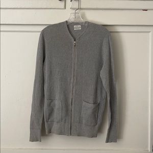 ALL SAINTS size M thin gray zip up
